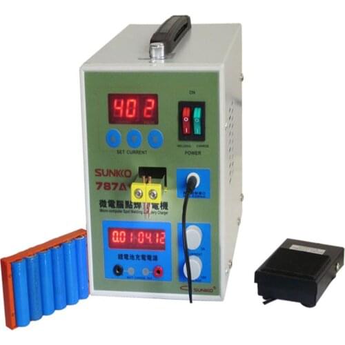 LED Pulse Battery Spot Welder Applicable Notebook Phone Battery Precision Welding Machine with Pedal POWER 787A