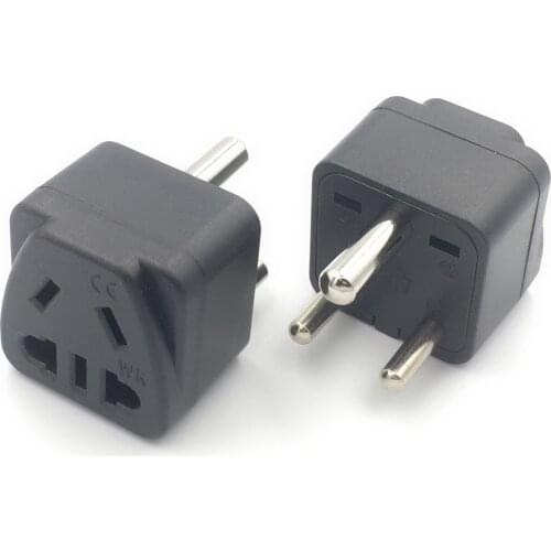 US EU AU to Small South Africa 3 pin Travel Power Plug Adapter 3-Pin Prong Type D Converter pluy socket