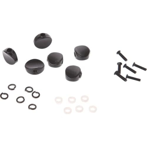 WXTF 6Pcs Replacement Guitar Tuners Machine Head Metal Buttons Tuning Pegs Parts