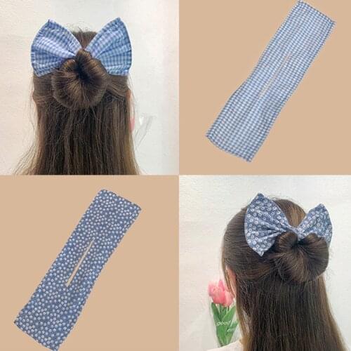 Women Knotted Deft Print Hair Bands Rope Headband Summer Hairpin Braider Makers Fashion Fabric Hair Bands Hair Braiding Tool