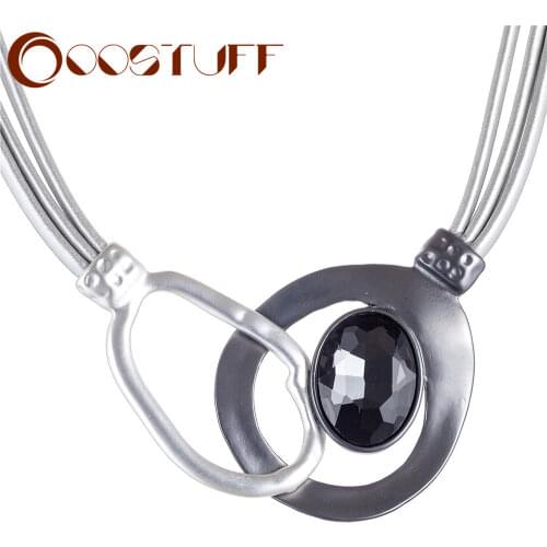 Women Black Chokers Necklaces Crystal Pendants Jewelry Suspension Fashion Chain Alloy Jewellery Accessory Accessories Gifts 2021