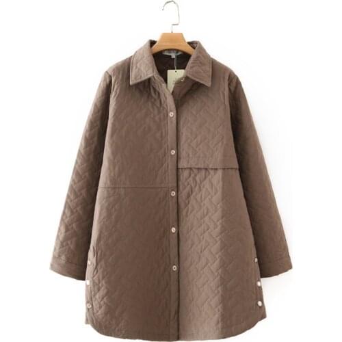 Oversize Womens Quilted Coats 2020 Autumn And Winter New Loose mid-length Casual Keeps Warm Jacket