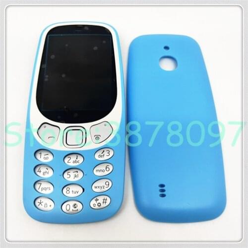 10Pcs/Lot New Full Housing For Nokia 3310 (4G Version) Face Frame Battery Cover Case With Keyboard