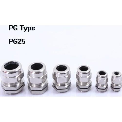 5pcs PG25 PG29 PG36 Nickel Brass Metal IP68 Waterproof Cable Glands Wire Connector Glands cable E-pack free stainless steel