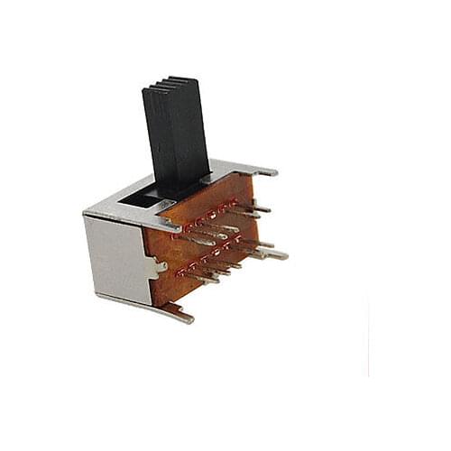 100 Pcs 8mm High Side Knob Panel PCB 10 Pin 4 Position 2P4T DP4T Slide Switch Side Knob 0.3A 50V DC SK24D04