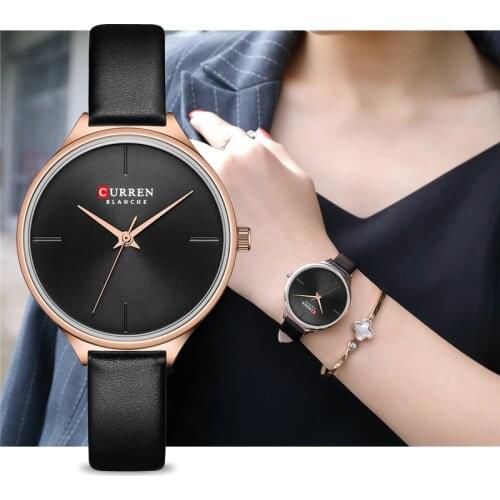CURREN Watch Women Fashion Simple Quartz Watches Ladies Top Brand Luxury Leather Waterproof Wristwatch Girl Clock Montre Femme