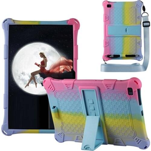 Tablet Case For Teclast T40 Anti-Drop Protection Soft Silicon Stand Holder with Lanyard Strap