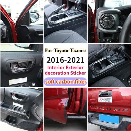 For Toyota Tacoma 2016-2021 Car styling soft carbon fiber car Interior Exterior Suit decoration Sticker Car Accessories