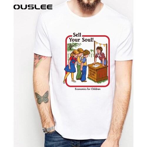 OUSLEE 2021 Harajuku Demon T-shirt Men Evil Series Printed Tees Shirts Mens Tops White Short Sleeve Aesthetic T Shirt Streetwear