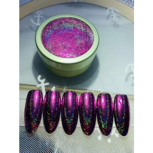 Pink Galaxy Holographic Pearl Pigment Flakes Rainbow Effect