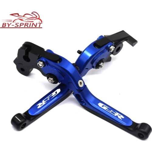 Laser "GSR" LOGO Motorcycle Brake Clutch Levers Adjustable Foldable Handle For SUZUKI GSR600 GSR 600 GSR750 GSR400