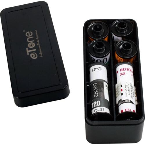 ETone 6 colors Multi-Format Hard Plastic Film Storage Box Case Container for 120 135 220 35mm Black and White 4x5 film case