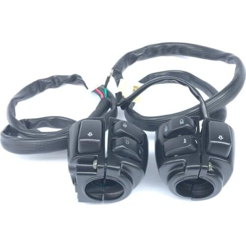 Motorcycle Black Switch Control 1" Handlebar Wire Harness 96-12 for Harley Sportster Softail Dyna 25mm Handlebar Control Switch