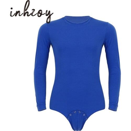 Men One-piece Lingerie Adult Baby Romper Costume Solid Color Long Sleeves Pressed Button Crotch Sexy Bodysuit Pajamas Nightwear