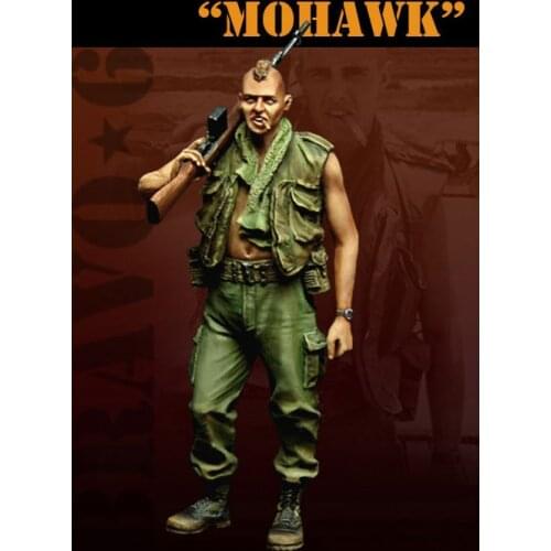 Unpainted Kit 1/ 35 Vietnam stand man Mohawk figure Historical Figure Resin Kit