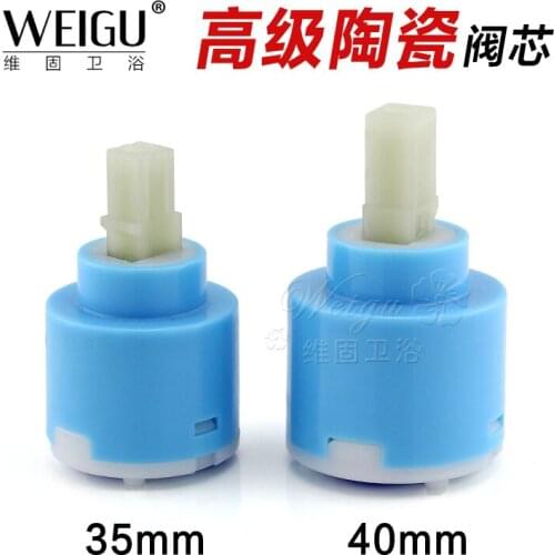 Genuine dimensional solid bathroom valve plug imported ceramic mixing valve tap faucet hot and cold spool 35 / 40MM