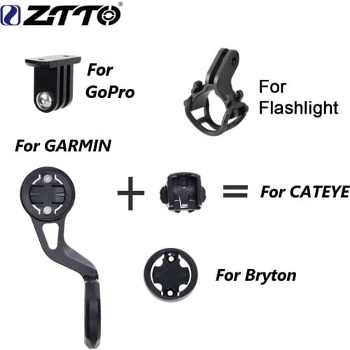 ZTTO Out-front Bike Mount For Garmin Cat Eye Bryton Bicycle Computer GPS Go Pro Sports Camera Light Holder All In One