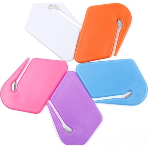 1Pc Plastic Mini Letter Knife Mail Envelope Opener Safety Paper Guarded Cutter