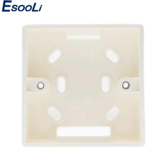 EsooLi 86X86 PVC Thickening Junction Box Wall Mount Cassette External mounting box uitable for 86 standard switch and socket