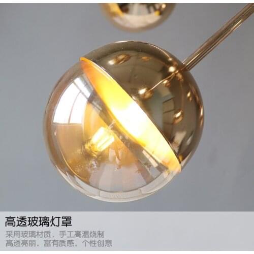 Nordic stone chandelier lighting crystal light globe modern led chandelier luzes de teto avizeler living room decoration