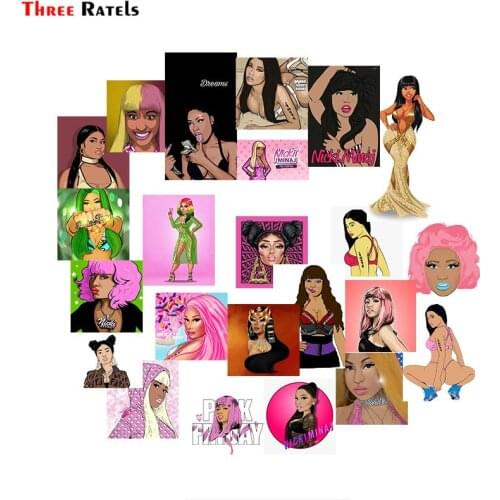 Three Ratels ZK0410-2# Waterproof Stickers Beautiful Sex Girl Stickers For Nicki Minaj For Car Phone Luggage Laptop Window Home
