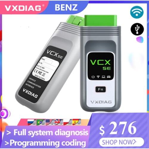 VXDIAG VCX SE for Benz OBD2 Diagnistic Tool Car Scanner Testing Equipment Wifi Offline Auto Key Programming Coding With 500G HDD