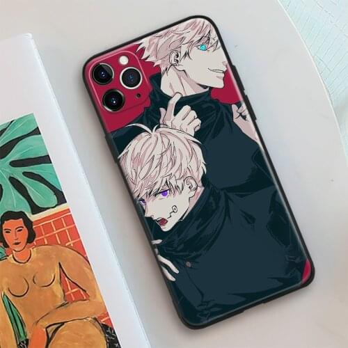 Jujutsu Kaisen Toge Inumaki Satoru Gojo Glass Phone Case Cover Shell For iPhone SE 6 6s 7 8 Plus X XR XS 11 12 Mini Pro Max