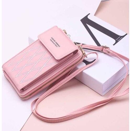 Women Long Wallet Shoulder Bag Phone Pocket Card Holder Female Wallets Clutch Lady Purse Zipper Ladies Wallets 2021 New
