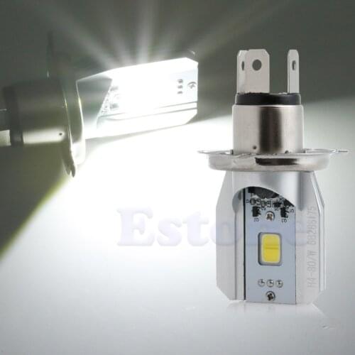 1Pc COB H4 LED Hi/Lo Beam Motorcycle Headlight Front Light Bulb Lamp White qiang