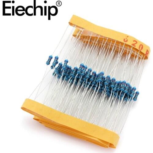 100pcs/lot 1/4W 1% Metal film resistor 620R 0.25W resistance 620 ohm Throught Hole