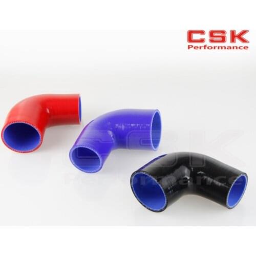 2" to 2.5" 51mm - 64mm Silicone 90 Degree Elbow Reducer Turbo Pipe Hose