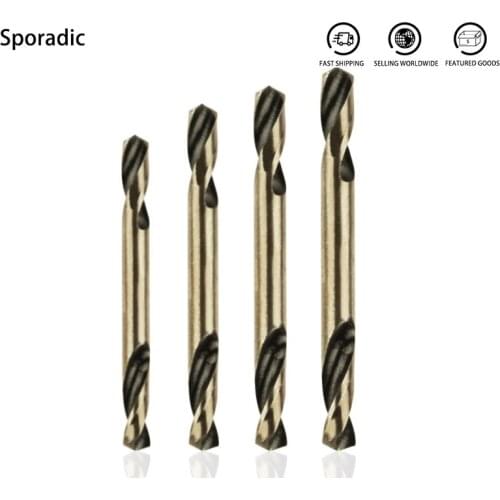 2 Pcs HSS 3mm-5.2mm Double-head Twist Drill Bit For Stainless Steel Iron Aluminum alloy Plastic Woodworking Power Tools Fitting