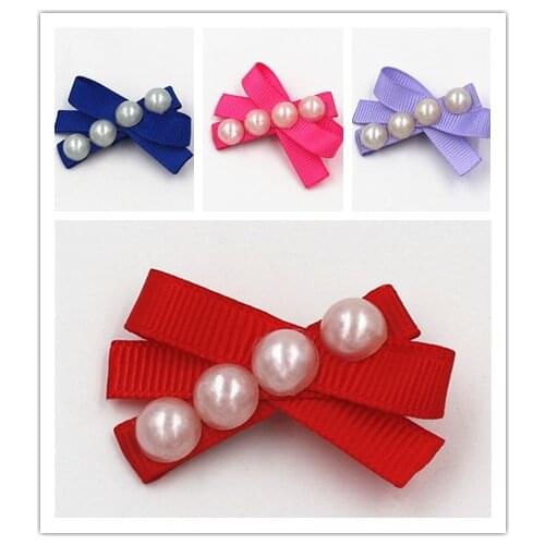 2pcs/lot Pearl Hair Clip Threaded Ribbon Hairpin Hairstyles girls hairbow Cute Hair Hairwear girls Hair Clip hair Accessories