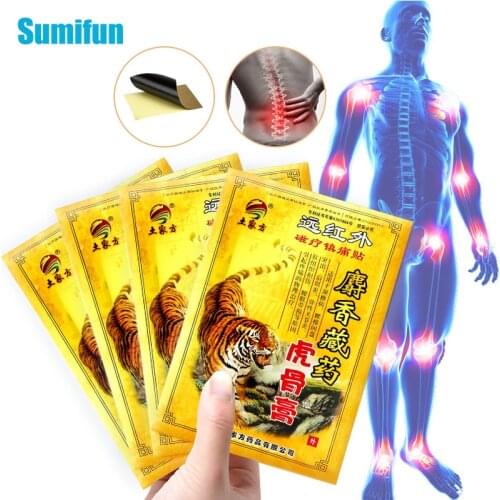 24Pcs Chinese Tiger Balm Patch Lumbar Pain Self-heating Patch Backache Knee Neck Rheumatoid Arthritis Herb Plaster Body Massage