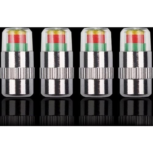 4PCS Monitor Gage Alert Sensor Indicator Tyre Stem Air caps Airtight Car Auto valve caps Pressure Indicator Valve Wheel Tires Va