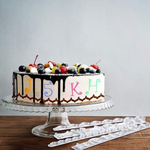 4PCS/Set Russian Letters Kitchen Fondant Plastic Alphabet Cookie Decorating Tools Mold Baking Cutter Set Letter Cake Number Tool