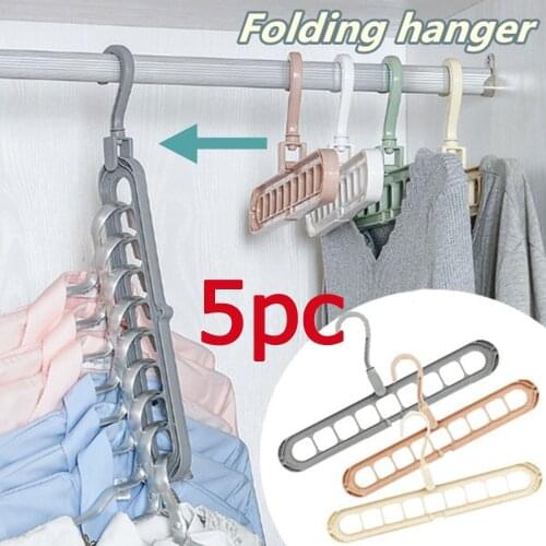5 PC Multi Support Circle Clothes Hanger Clothes Drying Rack Multifunction Scarf Clothes Hangers Storage Racks home organizer