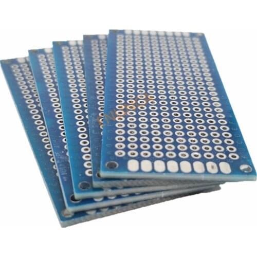 5pcs Electronic PCB Board 3x7cm Diy Universal Printed Circuit Board 30*70mm Double Side Prototyping For Arduino Copper Plate