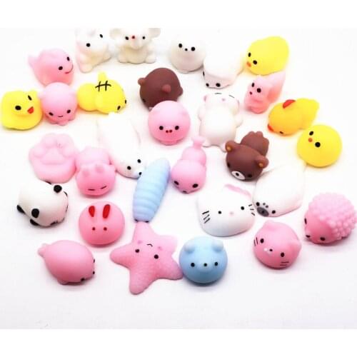 8-24pcs/lot Cute Mochi Squishy Cat Slow Rising Squeeze Healing Fun Kids Kawaii Kids Adult Toy Stress Reliever Decor