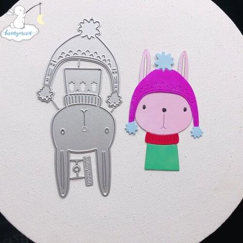 Bunnymoon Cute Rabbit 2020 New Metal cutting dies stencil Greeting Card Decoration DIY Scrapbooking Scrapbook Paper Photo Album