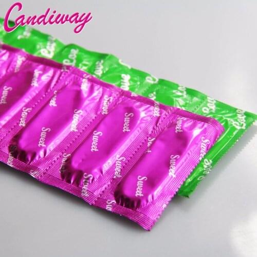 Candiway 10pcs Ultra Thin Condoms Dotted Pleasure for he Natural Latex Rubber Condoms gasm sex toys For men