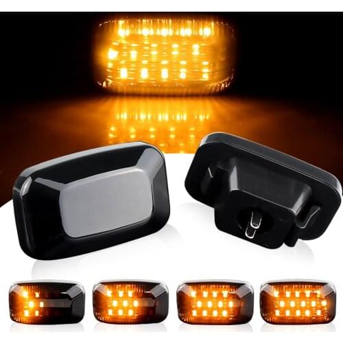 2Pcs Dynamic LED Side Marker fender Lights Flowing Turn Signal Light for Toyota Land cruiser Landcruiser 70 80 100 Series