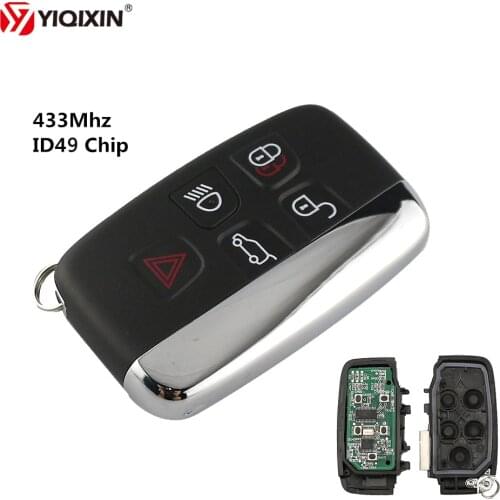 YIQIXIN 5 Buttons Remote Smart Car Key 433Mhz ID47 Chip For Land Rover Discovery 4 Freelander Sport Evoque LR4 Luxury 2010-2015