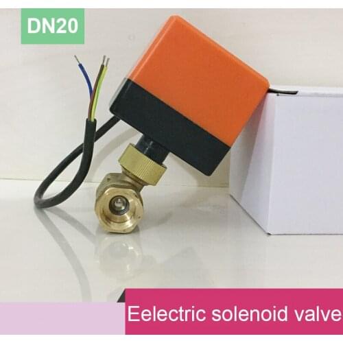 DN20(G 3/4") 220V 12V 24Velectric actuator brass ball valve,Cold&hot water/Water vapor/heat gas 2 way Brass Motorized Ball Valve