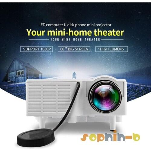 Home Accessory Mini Portable Projector 1080P HD Multimedia LED TV VGA HDMI USB For Home Theater Cinema AV VGA SD