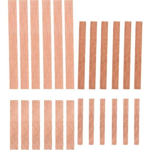 20 PCS 8mm/12.5mm/13mm Handmade Candle Wood Wick with Sustainer Tab DIY Candle Making Supplies Wax Wick Core