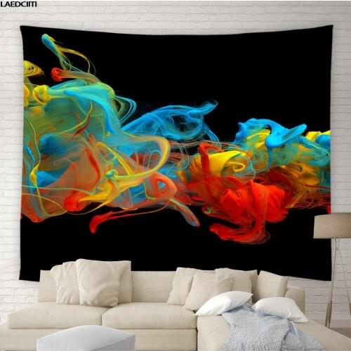 Colorful Pigment Aesthetics Tapestry Ink Abstract Pattern Background Wall Hanging Cloth Living Room Bedroom Modern Home Decor