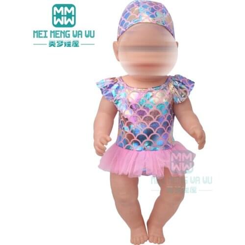 Doll Clothes for 43 cm toy new born doll accessories fashion swimsuit suit, strapless swimsuit