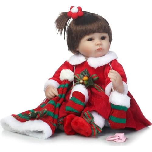 Bebe girl doll reborn for xmas gift 18"40cm NPK brand silicone reborn baby dolls bebe realistic reborn bonecas