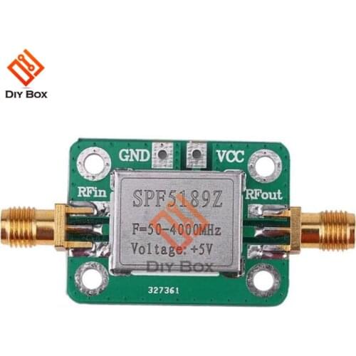 LNA 50-4000 MHz RF SPF5189 NF 0.6dB Low Noise Amplifier Signal Receiver Board Wireless Communication Module With Shield Shell